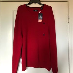New Chaps Knit Men’s Sweater V-Neck Pullover.